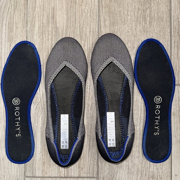 Rothy’s Navy Birdseye Round Toe Size 8 - Picture 7 of 15